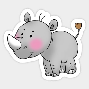 cute rhinoceros Sticker